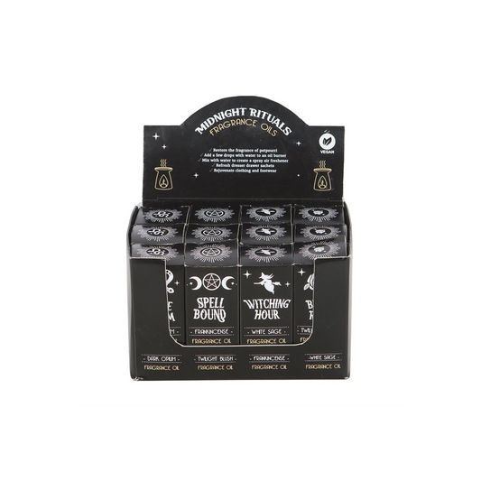 Set of 12 Midnight Rituals Fragrance Oils in Display