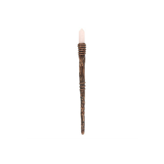 Thin Romance Rose Quartz Crystal Wand