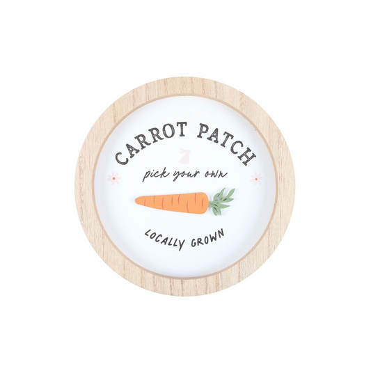 Carrot Patch Round 3D Wall Plaque