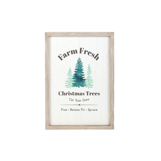 Farm Fresh Christmas Trees Framed Wall Art Print