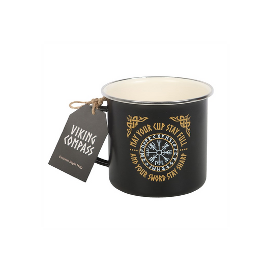 Viking Compass Enamel Mug