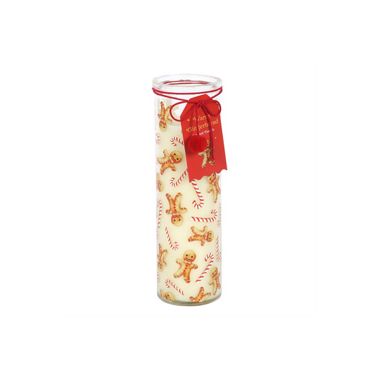 Candy Cane Warm Gingerbread Tube Candle