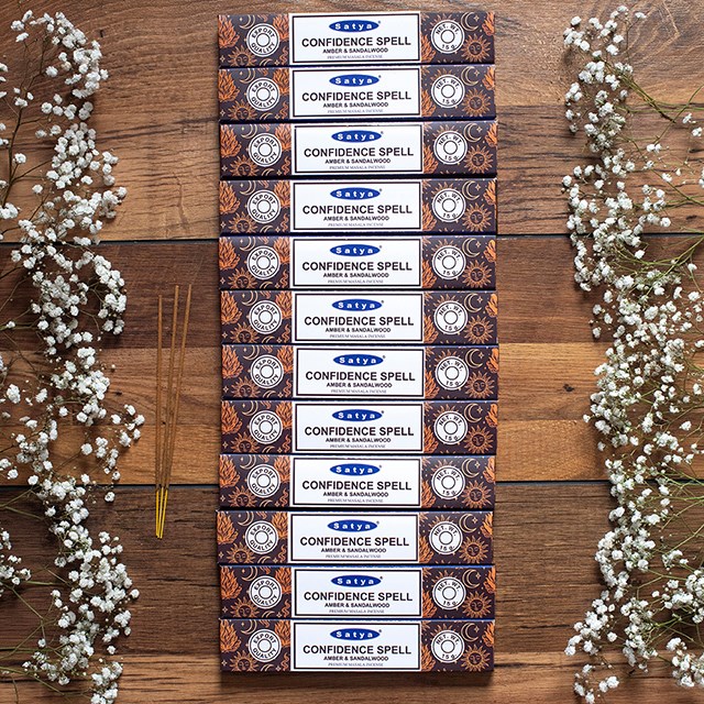 12 Packs of Confidence Spell Incense Sticks by Satya