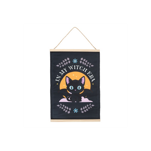 In My Witch Era Bat Cat Fabric Wall Hanging