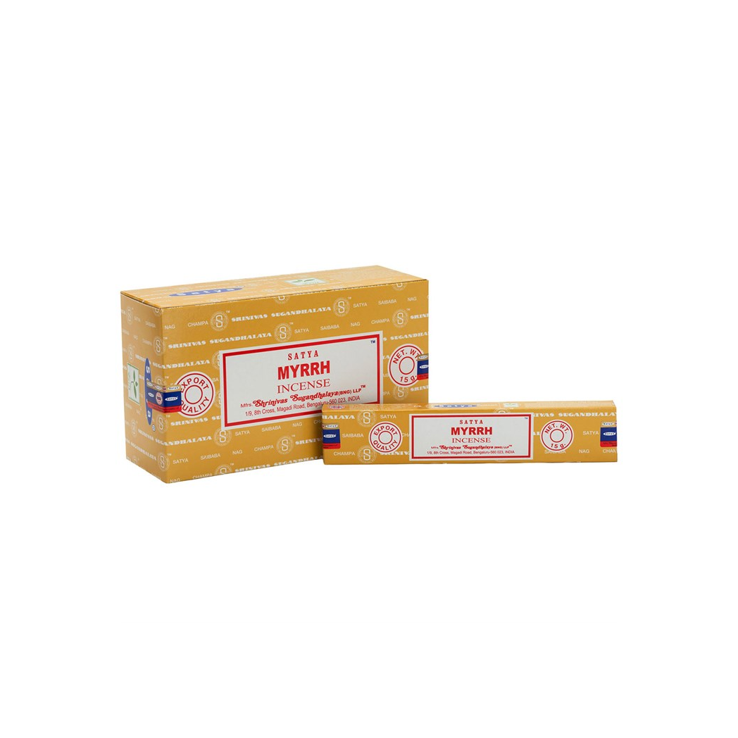 Set of 12 Myrrh Incense Sticks by Satya (12/50)