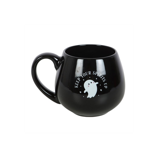 Keep Your Spirits Up Rounded Ghost Mug