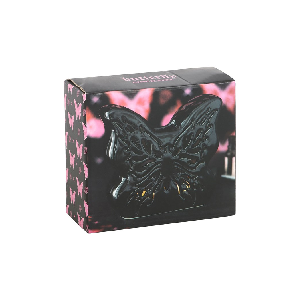 Black Cut-Out Butterfly Oil Burner