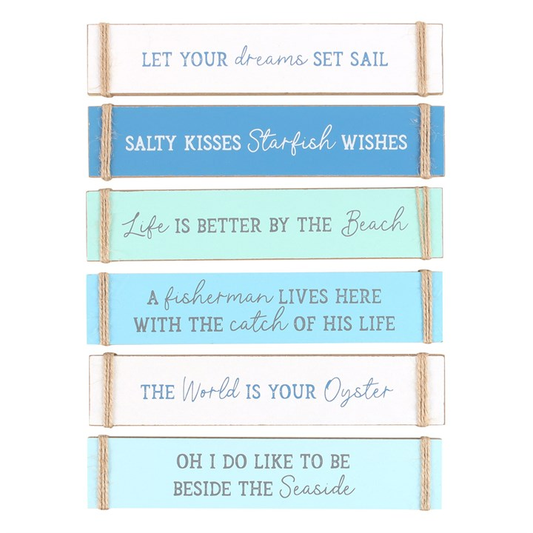 Pack of 6 Nautical Block Signs