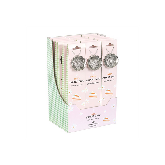 Set of 18 Carrot Cake Incense Stick Gift Sets in Display