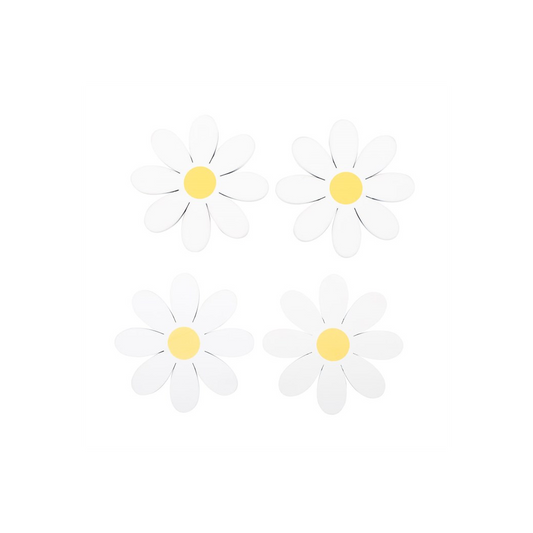Set of 4 Daisy Shaped Coasters