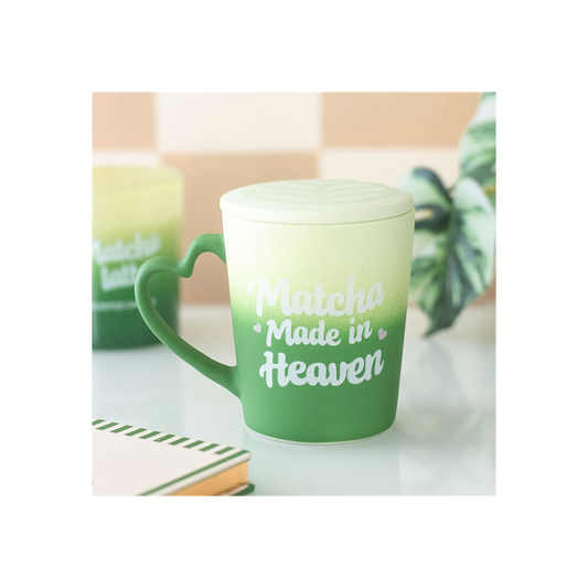 Matcha Made in Heaven Mug with Coaster Lid