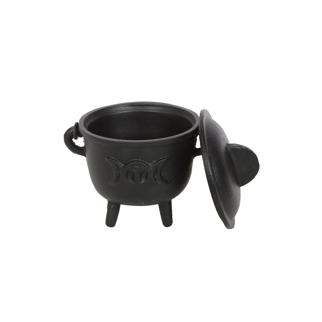 11cm Cast Iron Cauldron with Triple Moon