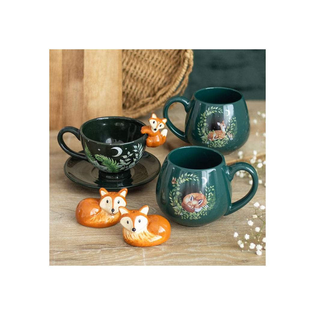Green Fawn Rounded Mug