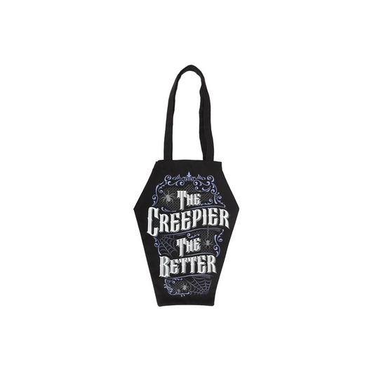 The Creepier the Better Coffin Shaped Tote Bag