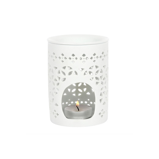 White Matte Cut Out Oil Burner