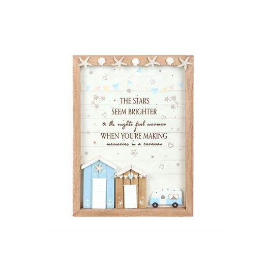 The Stars Seem Brighter 3D Shell Caravan Plaque