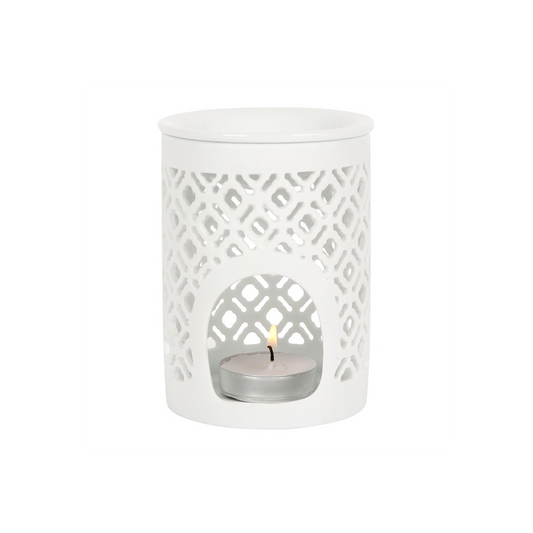 Matte Lattice Cut Oil Burner
