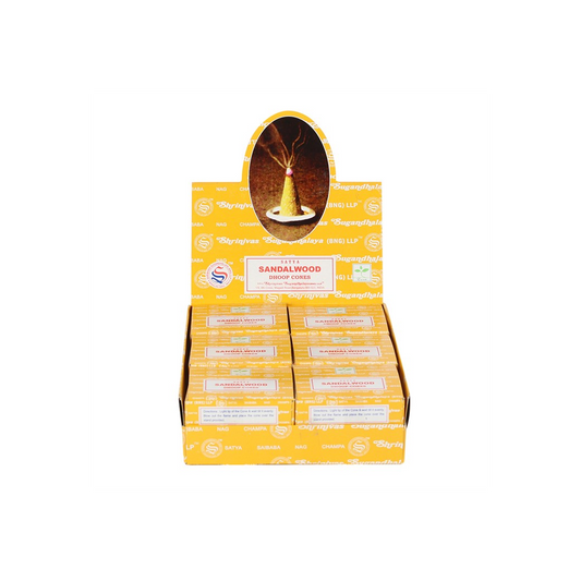 Set of 12 Sandal Wood Dhoop Incense Cones by Satya (6/30)
