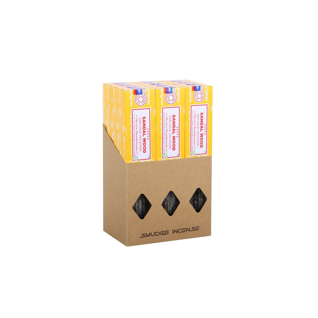 12 Packs of Satya Sandalwood Smudge Incense 25g