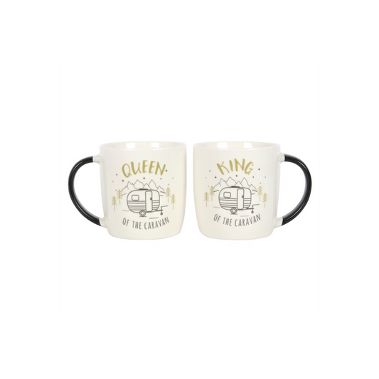 King and Queen Couples Caravan Mug Set
