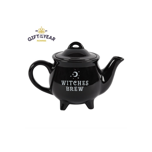Witches Brew Black Ceramic Tea Pot