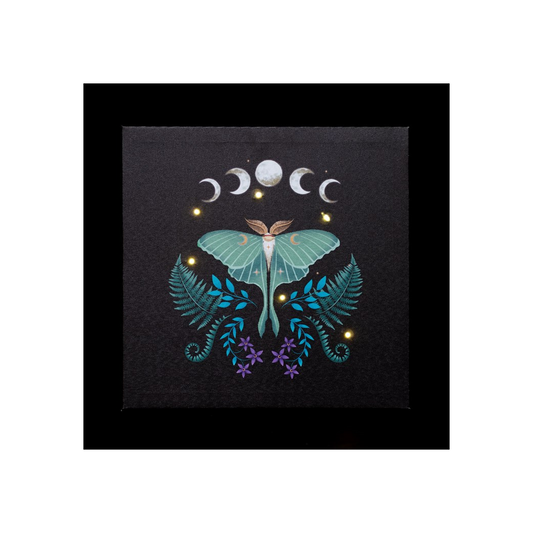 Luna Moth Light Up Canvas Plaque