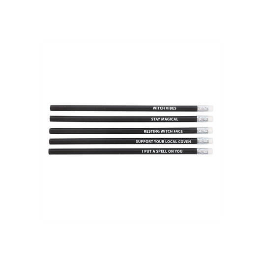 The Coven Club Set of 5 Witchy Pencils