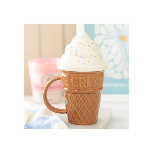 Ice Cream Cone Lidded Mug