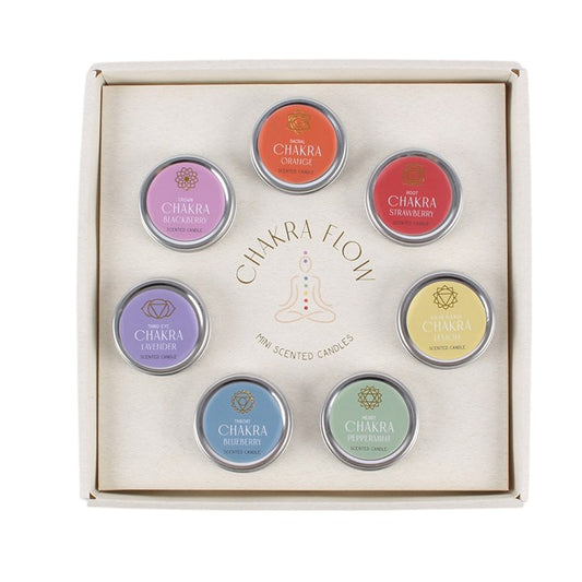 Set of 7 Chakra Flow Mini Scented Candles