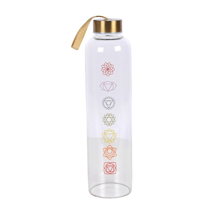 Chakra Flow Reusable Glass Water Bottle