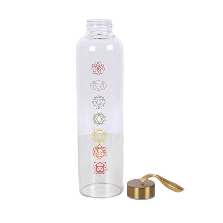 Chakra Flow Reusable Glass Water Bottle