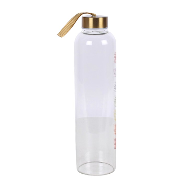 Chakra Flow Reusable Glass Water Bottle