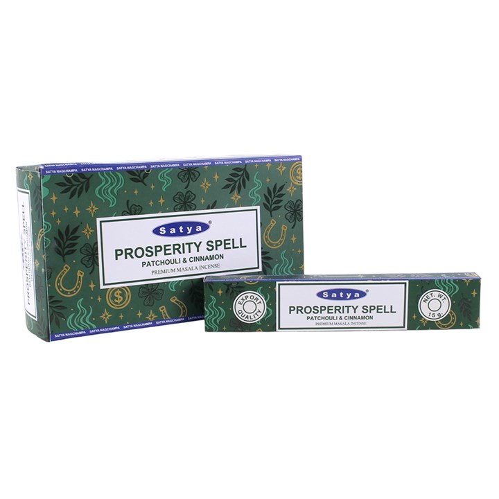 12 Packs of Prosperity Spell Incense Sticks by Satya