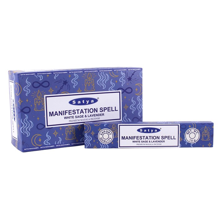12 Packs of Manifestation Spell Incense Sticks by Satya