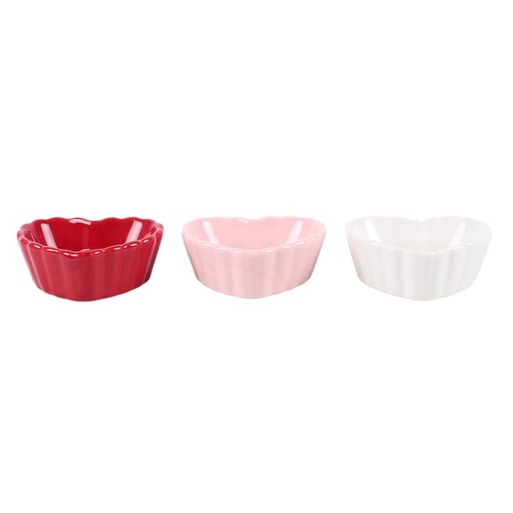 Set of 3 Scalloped Heart Tealight Holders