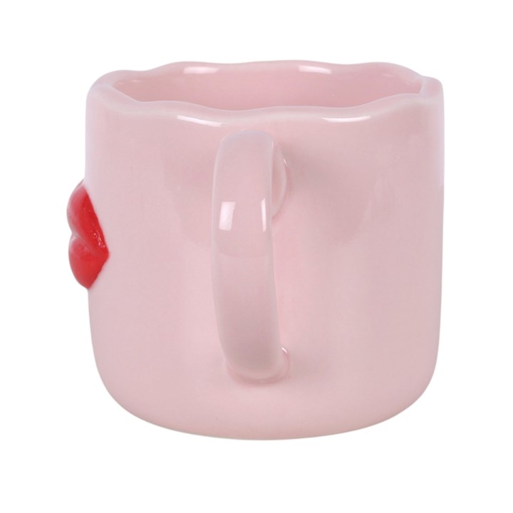 It Was Only a Kiss Scalloped Lip Mug and Saucer