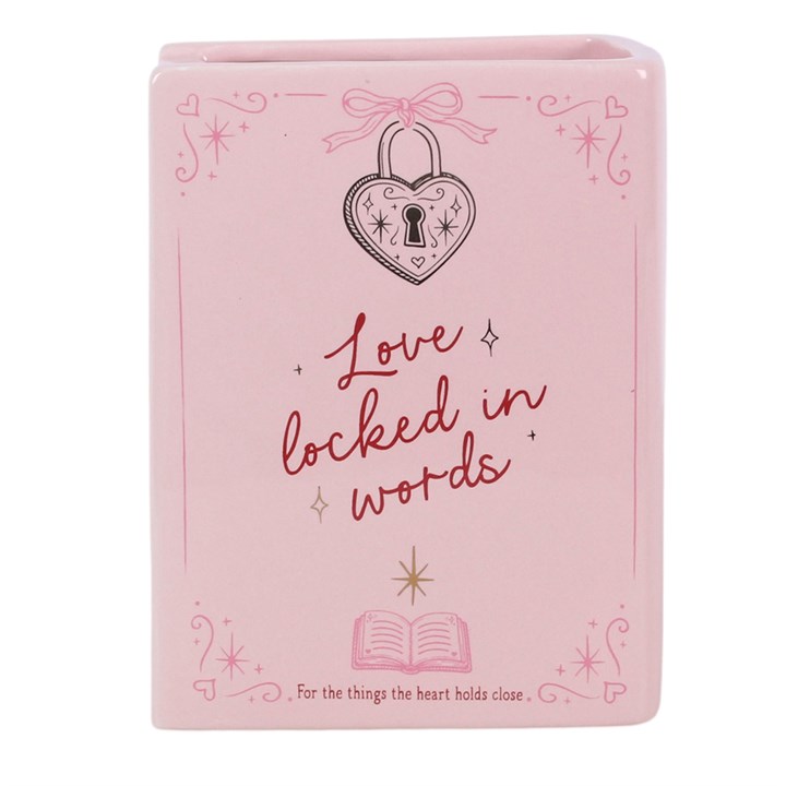 Love Locked in Words Book Shaped Vase