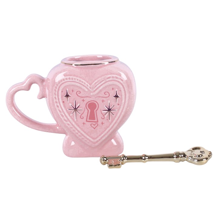 Heart Locket Mug and Key Stirrer