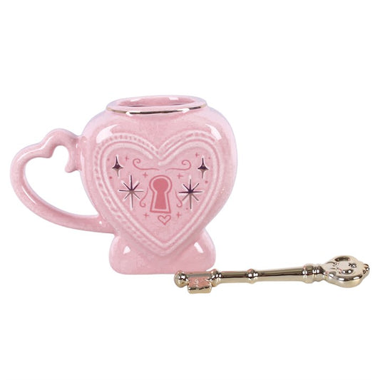 Heart Locket Mug and Key Stirrer