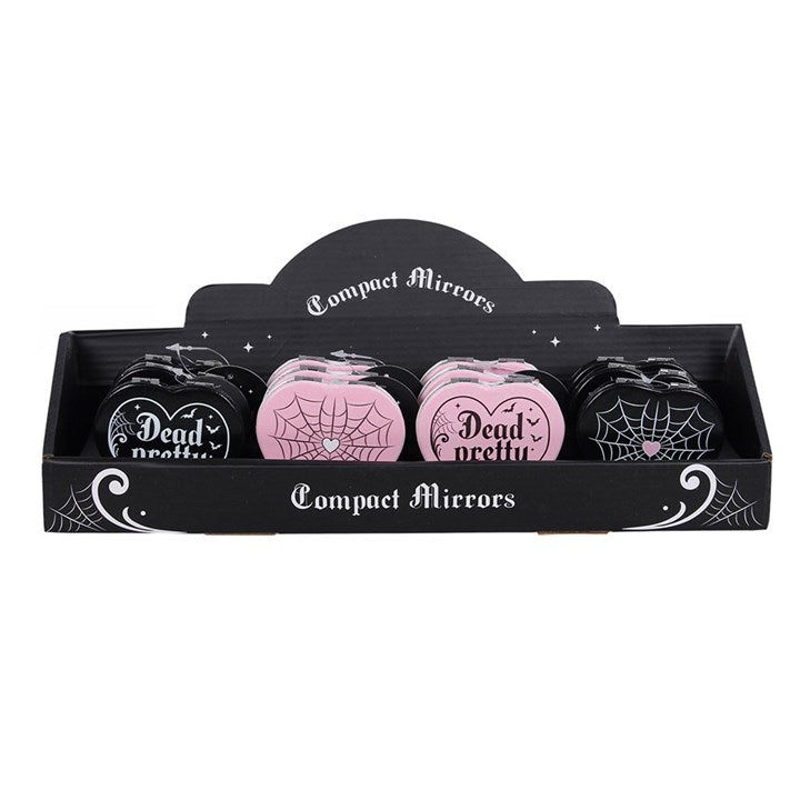 Set of 12 Pretty Deadly Compact Mirrors in Display