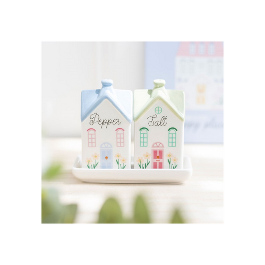Pastel House Salt and Pepper Shakers