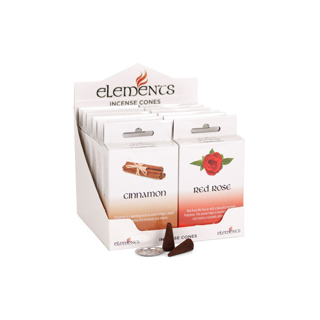 Set of 12 Packets of Elements Incense Cones Mixed Fragrances