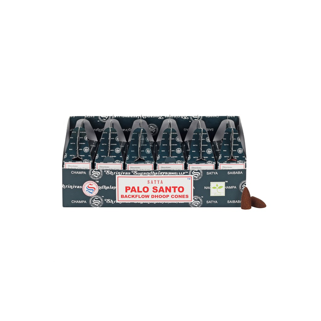 Set of 6 Packets of Satya Palo Santo Backflow Dhoop Cones