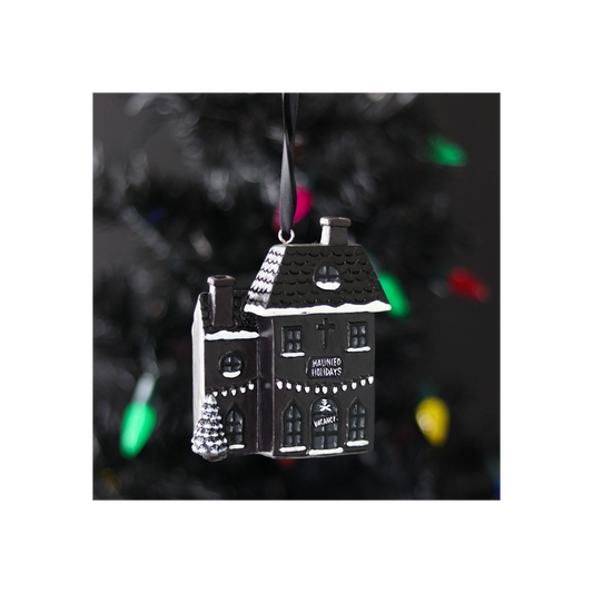 Haunted Holiday House Resin Christmas Decoration