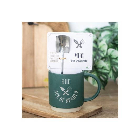 Ace of Spades Mug with Spade Spoon