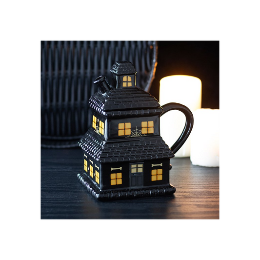 Black Haunted House Mug