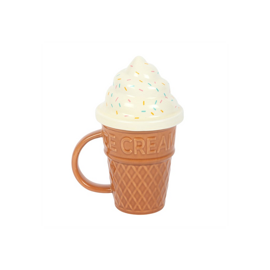Ice Cream Cone Lidded Mug