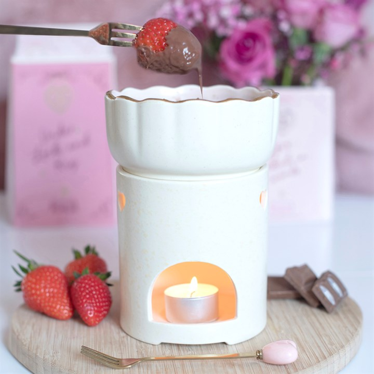 Ceramic Fondue Set for Two