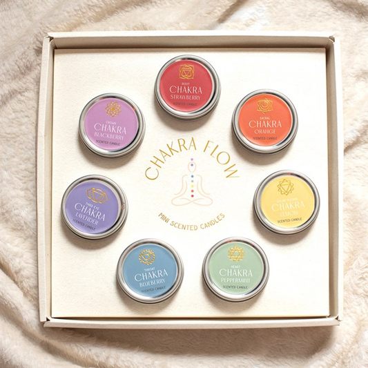 Set of 7 Chakra Flow Mini Scented Candles