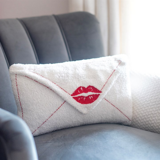 Kiss Kiss Envelope Boucle Cushion